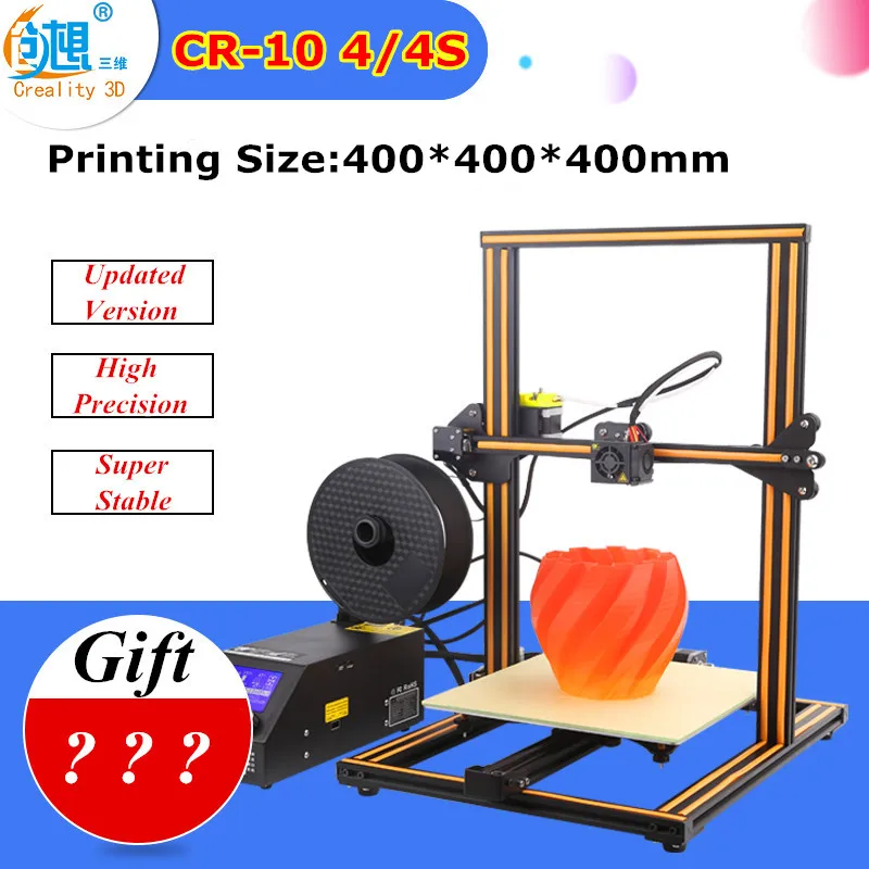

Cheapest Creality 3D Official CR-10 3D Printer Printing Size 400*400*400mm 3D Printer Kit With Aluminum Heated bed Free Shipping