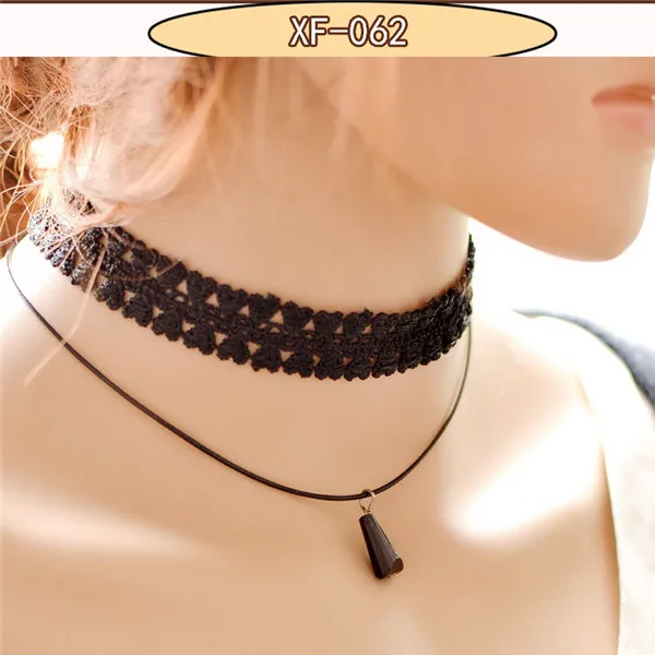 New Lace Chokers Necklace Evening Party Lady Jewelry Pendant Fake