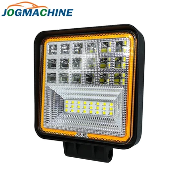 

Square Two-Color Work LED Light Bar 126W Car Light Bright Beam 12v Led For Jeep ATV UAZ SUV Truck Tractor Off-road Spot Light
