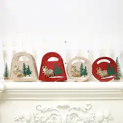 1 шт. 2 размера 2 цвета мини 3D Рождественский лось веселые рождественские конфеты сумки печенье сумки подарочная упаковка для