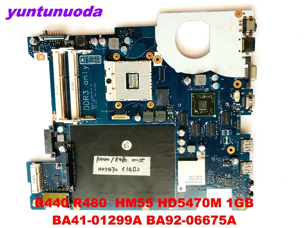 Оригинальный Для samsung R440 R480 материнская плата для ноутбука HM55 HD5470M 1 ГБ BA41-01299A BA92-06675Atested хорошо Бесплатная shipping75