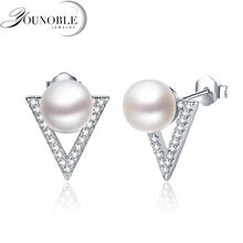 YouNoble маленькие серьги из натурального жемчуга, жемчужные с 925 пробы серебряные серьги, подарок на день рождения ювелирные аксессуары серьги для женщин