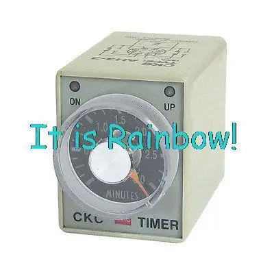 

Free Shipping 380VAC 3min 0-3 Minutes DPDT 8 Pin 8P Terminals Delay Timer Time Relay AH3-3