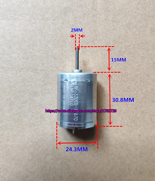

Brand new and original Mabuchi 370 micro DC motor RF-370CB-11670 24.3*30.8mm 12V 3000RPM slow speed precious metal brush motor