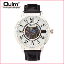 OULM HP3688 Leather Strap PC21S Men Watches Stock Available Automatic Waterproof Mechanical Man Watch