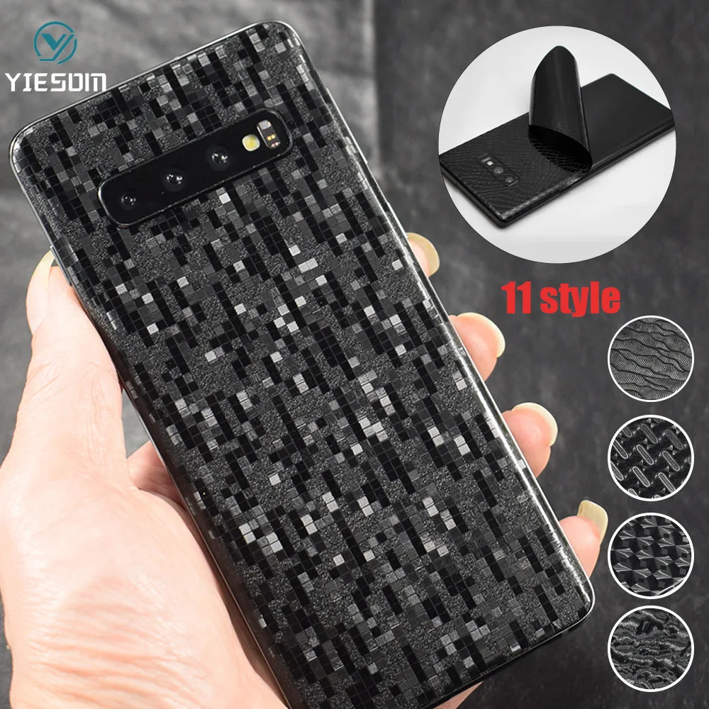 Защитная пленка на заднюю крышку для Samsung Galaxy S10 S9 S8 Plus Note 9 8 углеродное волокно