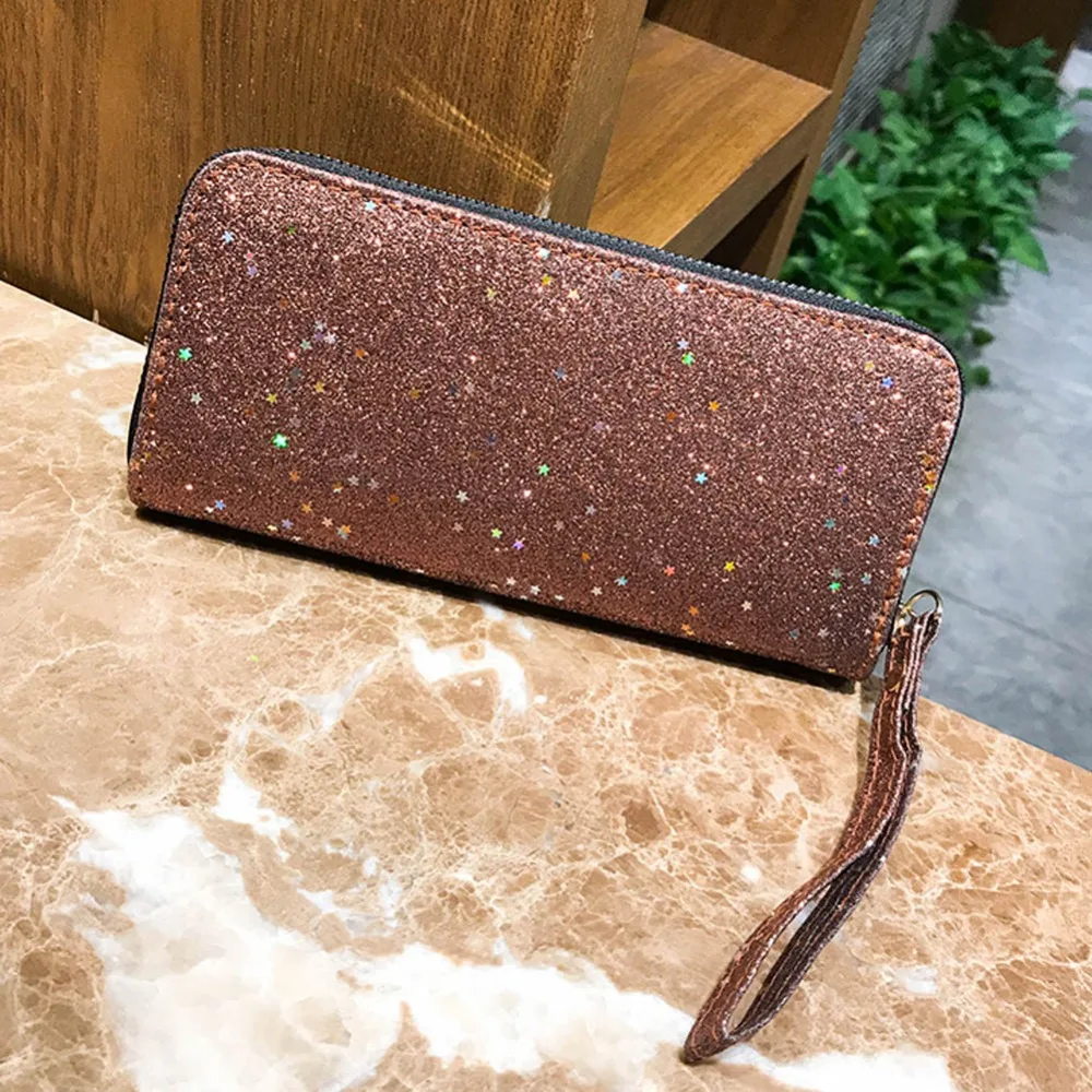 

Bling Sequins Wallets Women Long Wallets Purse Clutch Bag Card Holder Zipper Glitter Party Wallet Purses Fashion Women Money Bag