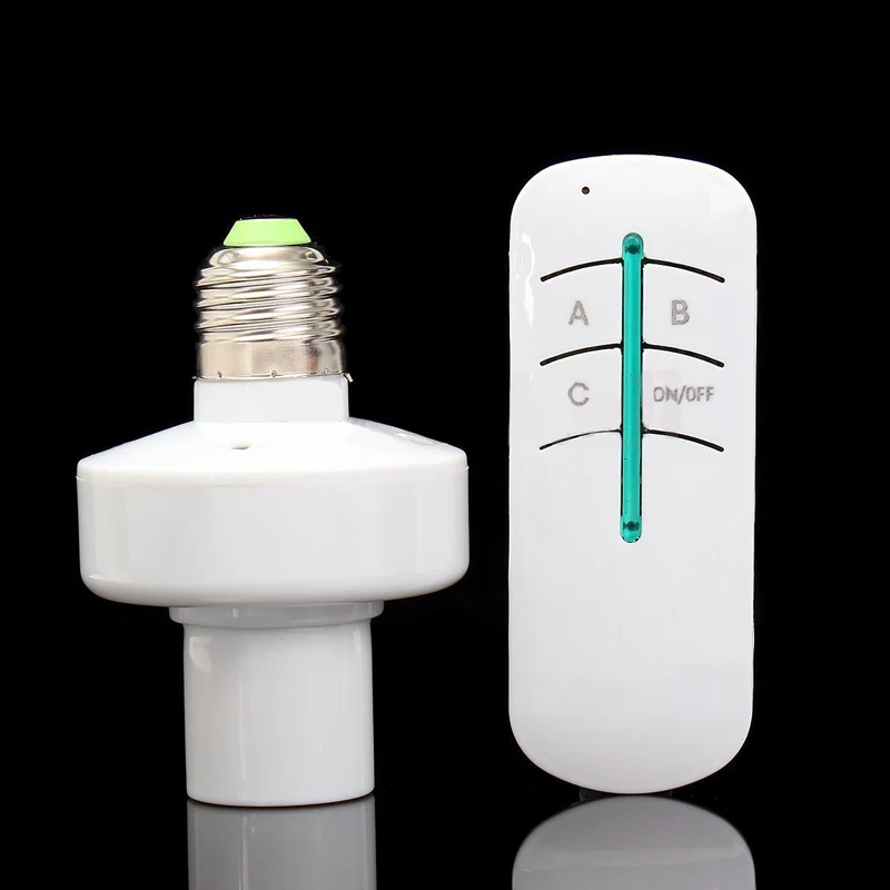 1PCS E27 Wireless Remote Control Screw Bulb Light Lamp Holder Cap Socket Switch 1PCS E27 Wireless Remote Control Screw Bulb Light Lamp Holder Cap Socket Switch