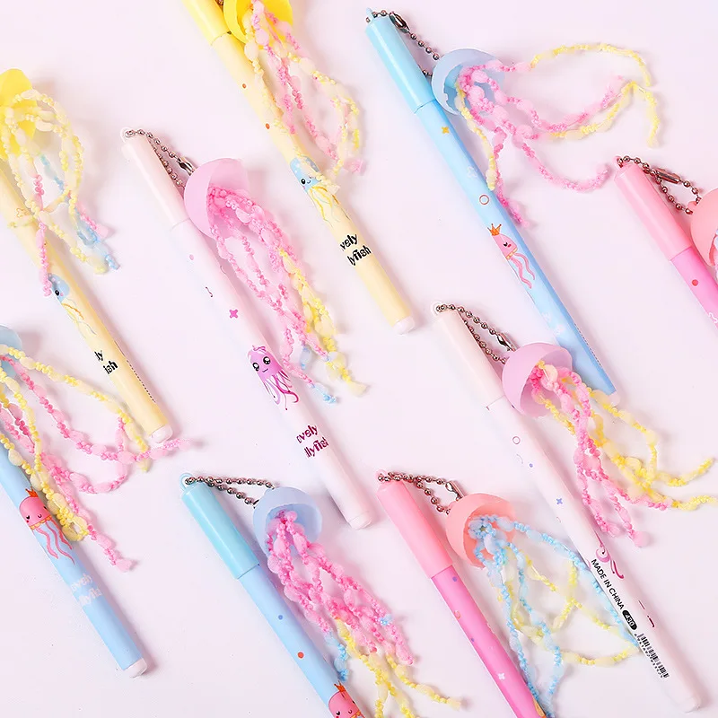 

36 pcs/lot Jellyfish cartoon gel pen cute jellyfish pendant 0.5mm signature pen Escolar Papelaria Student school stationery