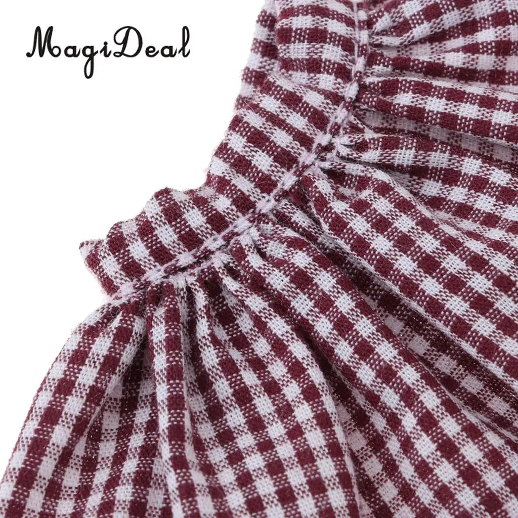  Funky Doll Clothes Dress Tutu Skirt Evening Party Dresses Plaid Dress Ball Gown Pettiskirt for Blythe Doll Dress Up