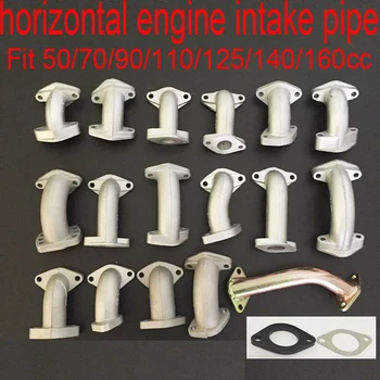 

motorcycle 50cc 70cc 90cc 110cc 125cc 150cc 160cc horizontal engine intake pipe manifold sunl falcon ATV quad dirt pit bike