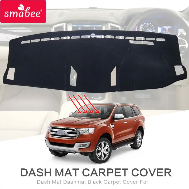 Smabee для FORD EVEREST SUV Duratorq 4DR 4x4- коврик покрытие для приборной панели черное ковровое покрытие нескользящее автомобильное внутреннее покрытие