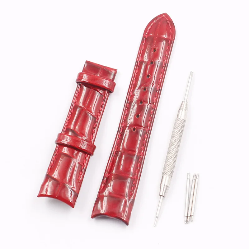 Аксессуары для часов кожаный ремешок для Tissot Kutu T035 ремешок T035210 T035207A женский ремешок для часов - Цвет ремешка: red