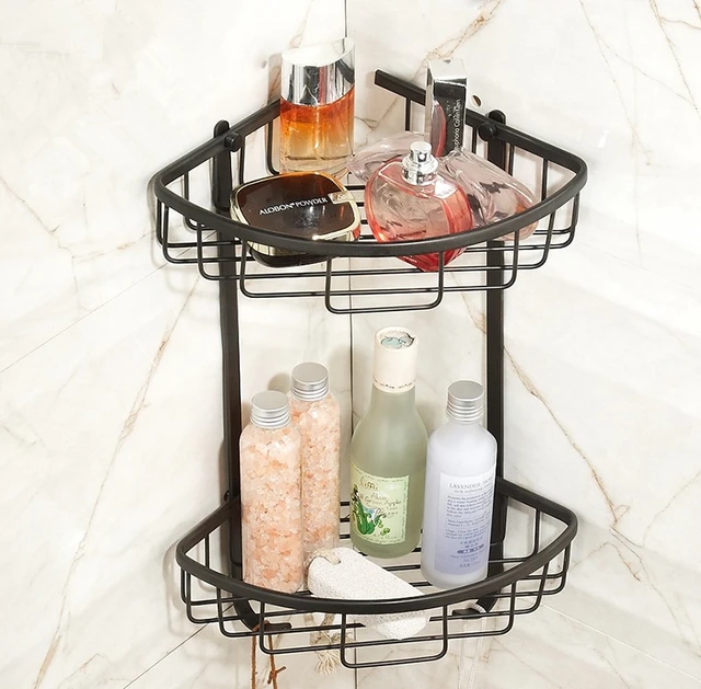 2016 bathroom accessories vintage style brass material black finish shower shelf cornershower basket fashion - Bathroom Accessories Vintage Look 2016 bathroom accessories vintage style brass material black finish shower shelf cornershower basket fashion - Bathroom Accessories Vintage Look