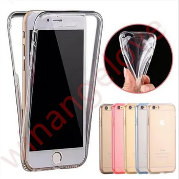 

360 Degree Full Body Coverage TPU Slim Silicone Phone Case for iPhone x 8 6s 6s plus 7 7 plus Back Cover
