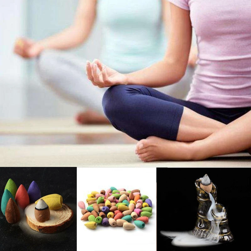 

Natural Tower Incense Sandalwood Air Purifying Backflow Incense Natural Air Freshener room fragrance jasmine meditation