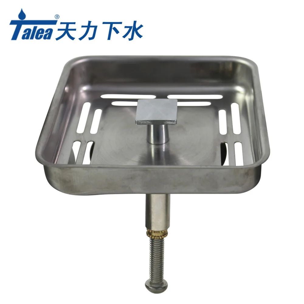 Talea Stainless Steel Square Sink Strainer Plug Kitchen Sink