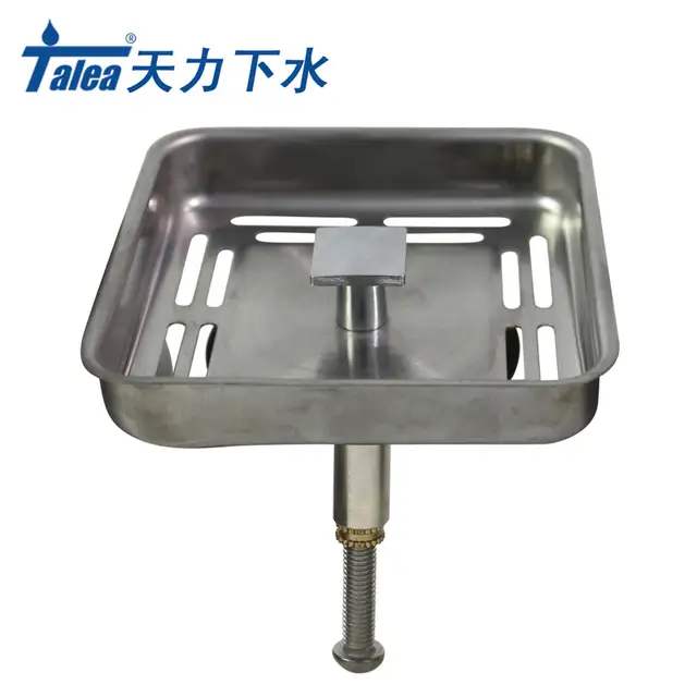 Talea Stainless Steel Square Sink Strainer Plug Kitchen Sink Drain
