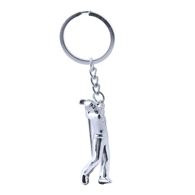 

New Men New Golfer-Shaped Souvenir Metal Key Holder Business Hot Women Best Charm Party gift Jewelry K1801