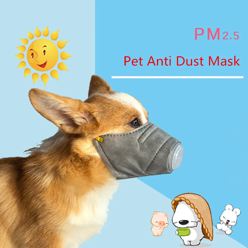 2018 Dog Accessories 3Pcs Dog Soft Cotton Mouth Mask Pet Respiratory