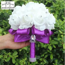 Perfectlifeoh Свадебный букет цветочное мыло buque de noiva Королевский синий украшения для букета невесты букет