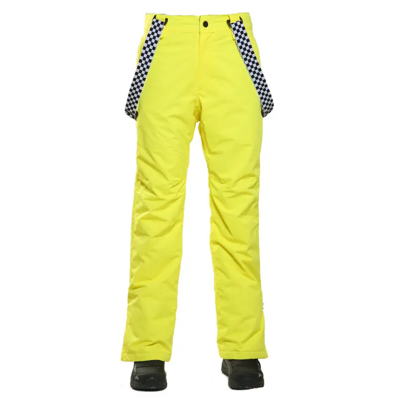 SMN высокое качество мужские Нагрудники зимние штаны уличные спортивные брюки Сноубординг водонепроницаемый ветрозащитный Лыжная одежда зимний костюм брюки - Цвет: Picture pant