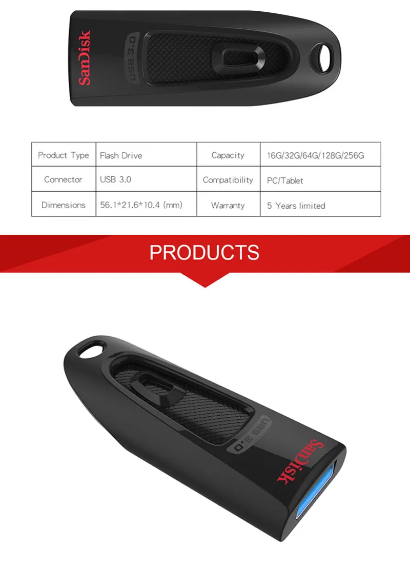 Sandisk USB 3,0 флеш-накопитель 128 Гб 64 ГБ 32 ГБ 256 ГБ USB флеш-накопитель 32 64 128 16 ГБ флеш-накопитель USB флеш-накопитель диск на ключ памяти