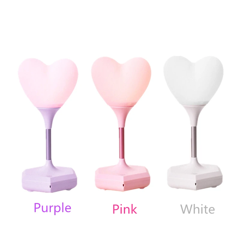 Heart Night Light Touch Control Night Lamp Three-shift Dimming Luminary Bedside Lamps Christmas New Year Wedding Decoration 3
