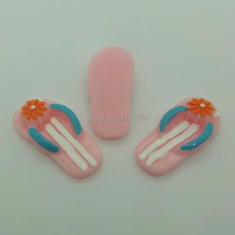 1pcs/lot resin flat back Halloween flower slipper 36mm Cabochons Scrapbooking Hair Bow DIY Christmas decration C110-3