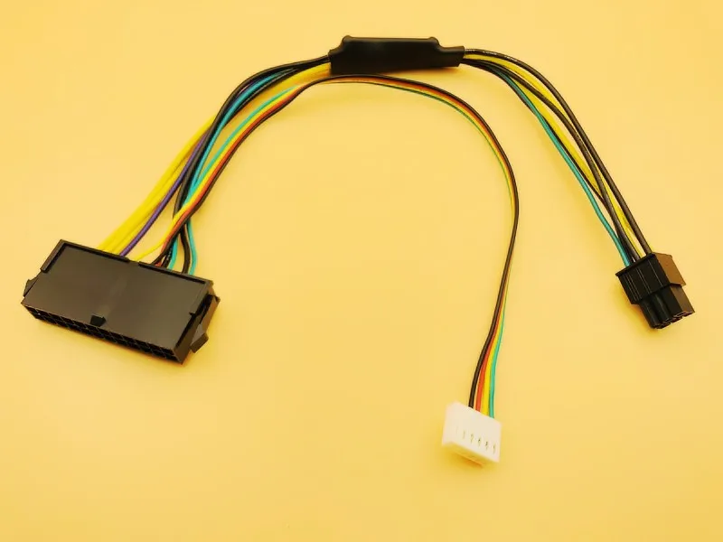 10 шт. 30 см ATX 24 контакта до 6 контактов PCIE PSU кабель адаптера питания 18AWG источник