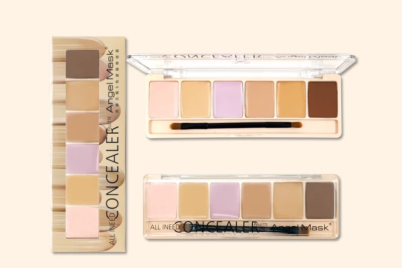 ANGEL MASK 6 Colors Makeup Concealer Palette Bronzer Pore Wrinkle Full Cover Concealer Cream Brightener Face Makeup Foundation (7)