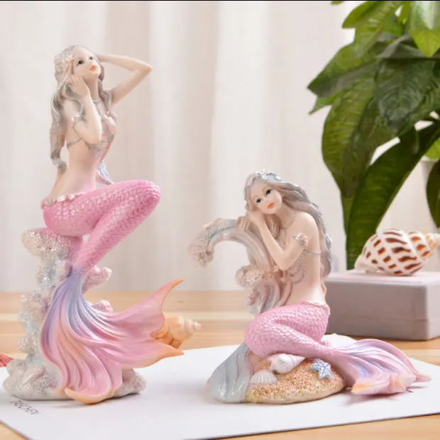 

Mermaid Coral Shell Decoration Resin Simulation Landscaping Model Artificial Craft Aquarium Background Decoration Accessories