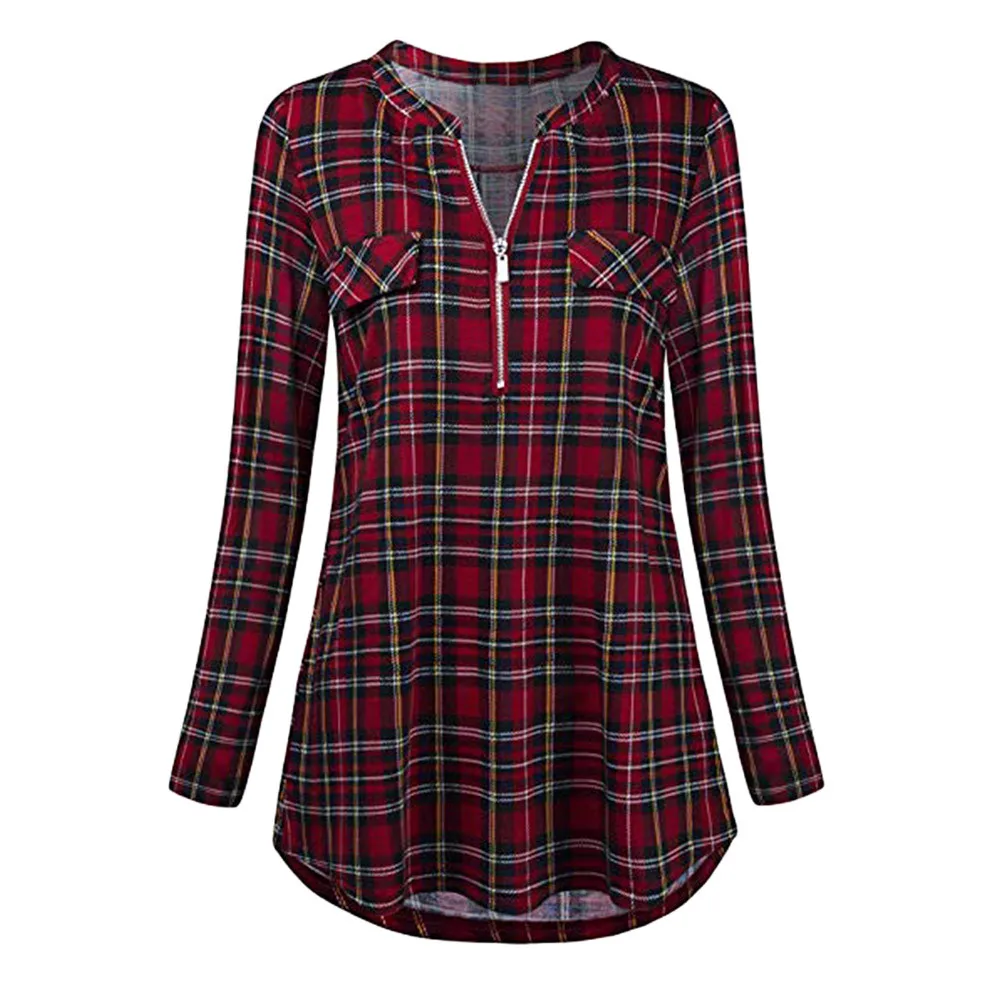 S-5XL, Женская туника, рубашка, женские блузы, Женская Повседневная рубашка на молнии с закатанным рукавом, туника, топы, блузка, Camiseta Mujer Blusa