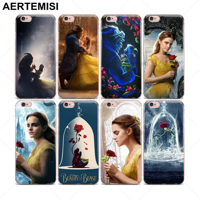 Aertemisi Phone Cases Beauty And The Beast Emma Watson Belle Red Rose Clear Soft Tpu Case Cover For Iphone 5 5s Se 6 6s 7 Plus