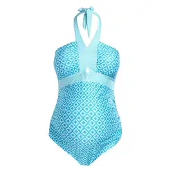 Женский летний бикини купальный костюм один цельный купальник Одежда для беременных большого размера купальник пляжная одежда для