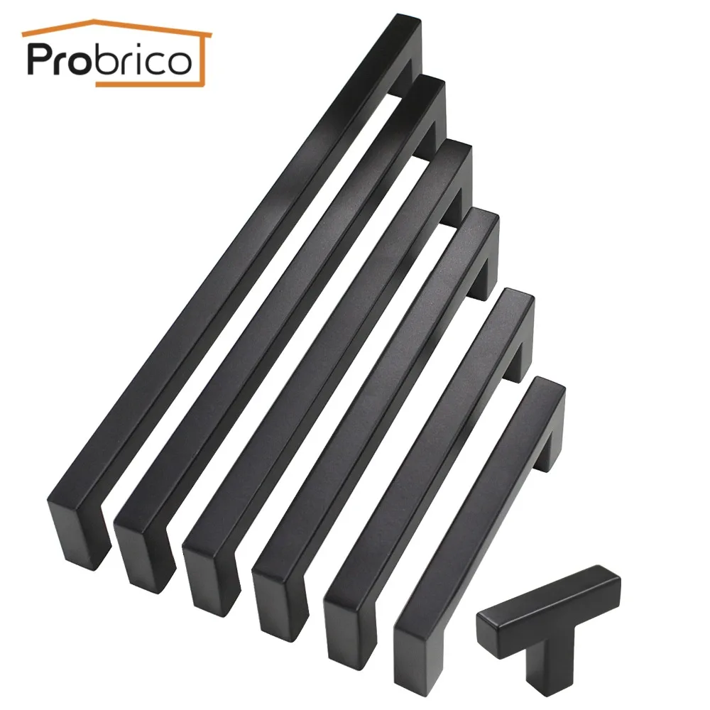 Probrico الأسود مقبض كابينة 2 \