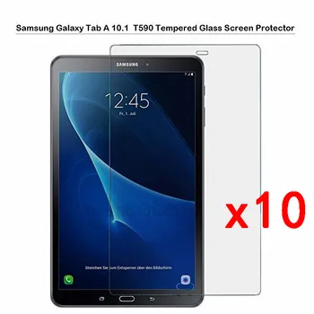 

10Pcs Tempered Glass Screen Protector For Samsung Galaxy Tab A 10.5 2018 T590 T595 SM-T590 SM-T597 Tablet + Screen Clean Tools