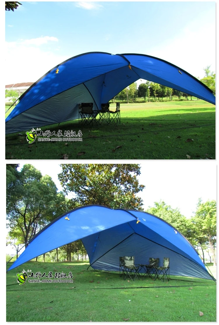 Ультрабольшая водонепроницаемая ветрозащитная палатка для 4-6 человек с защитой от УФ-лучей, большая беседка