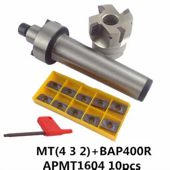

1set New adapter Face Mill Arbor MT2 FMB22 MT3 FMB22 MT4 FMB22+BAP400R 50 22+10pcs inserts face milling cutter for CNC mill