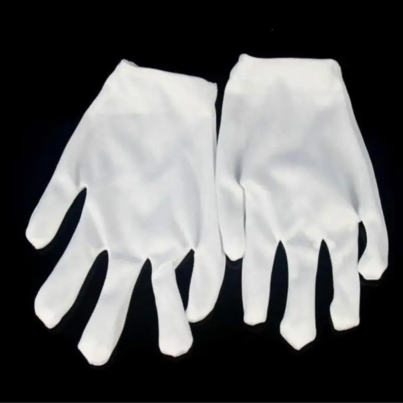 

1 Pair Fashion Men'S Summer Thin Elastic Large White Gloves Male Black Color Etiquette Gloves Driving Gloves Wholesale #A45