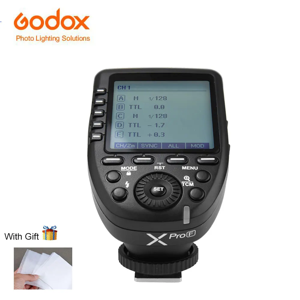 

Godox xpro Xpro-F 2.4g TTL Wireless Transmitter Trigger 1/8000s 5 Group buttons for Fuji Fujifilm Camera