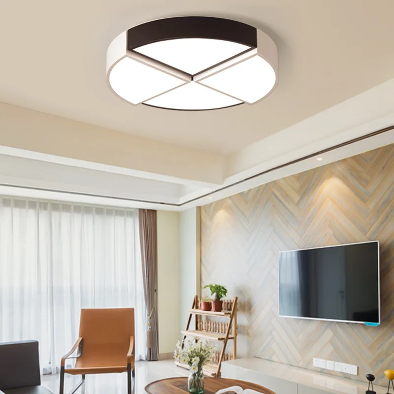 

TUDA LED Ceiling Lamp Square Wrought Iron Ceiling Lamp Living Room Bedroom Room Restaurant Acrylic Ceiling Lamp 220V