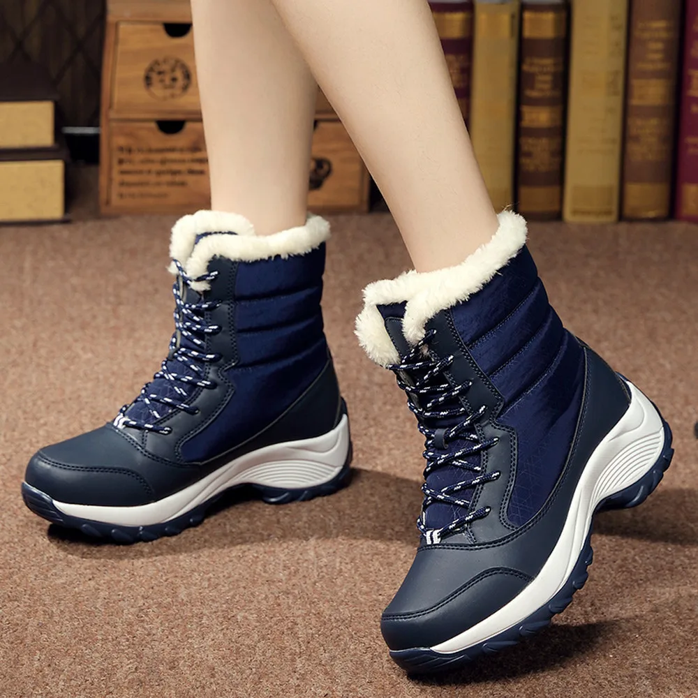 Women boots non slip waterproof winter ankle snow boots women platform