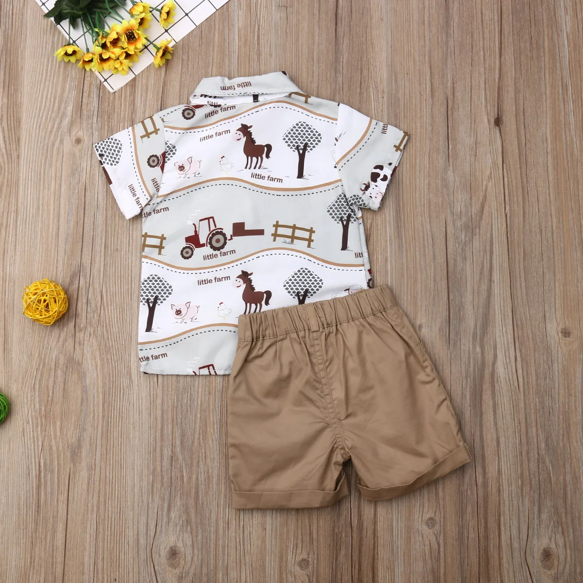 Pudcoco Summer Toddler Baby Boy Clothes Baby Horse Print Shirt Tops Short Pants 2Pcs Outfits Clothes Summer