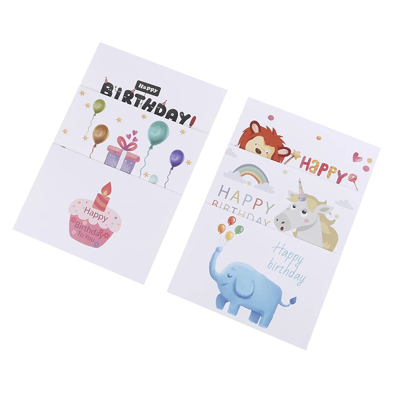 6pcs/set Note cards with Envelopes Invitations Blank inside Greeting Cards Custom Thank You Bulk Birthday Card for Kids | Дом и сад