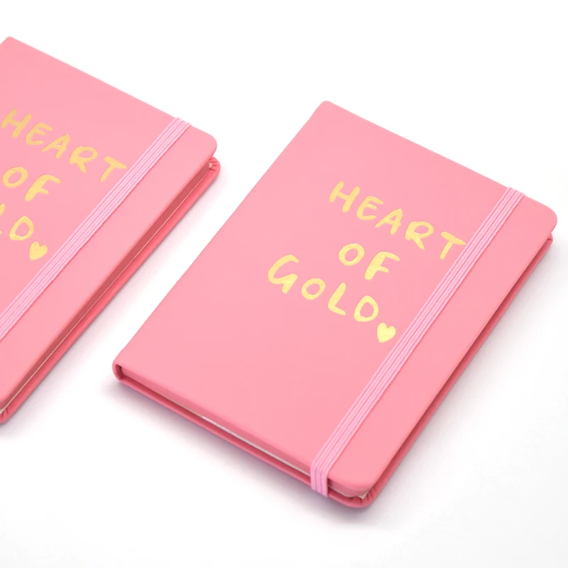 pocket mini notebook white pink navy band journal book 145103cm