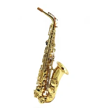 Высокое качество bE Alto Saxphone E плоский саксофон латунный лакированный Золотой духовой инструмент