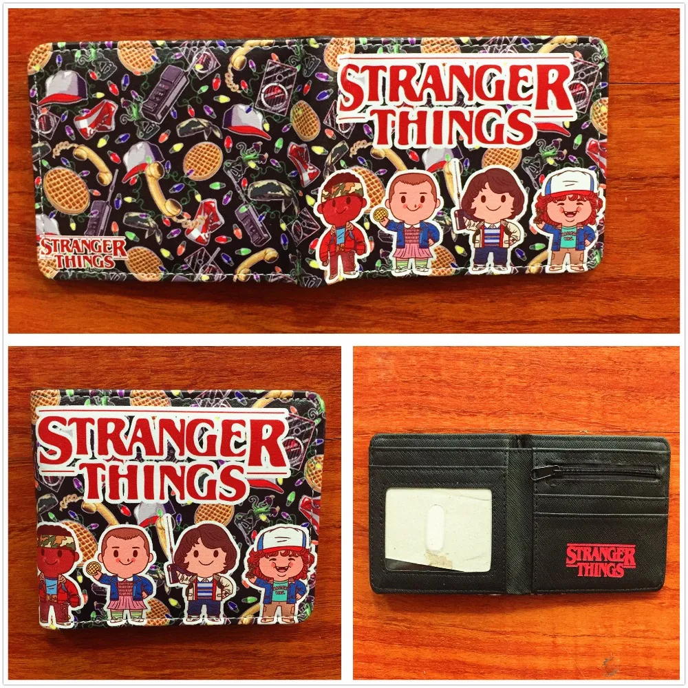 

Fashion stranger things wallets cartoon bifold ID credit card holder purse short PU leather purse W718Q