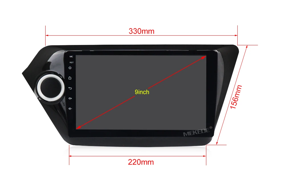 Perfect Lowest price quad core processor android 8.1 car gps dvd player for Kia K2 Rio 2012-2015 car radio multimedia  wifi bluetooth 6