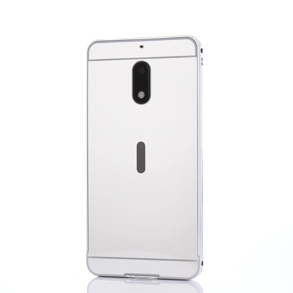 Модные Роскошные розово Золотые Зеркальные чехлы для телефонов Nokia 6 Алюминиевый